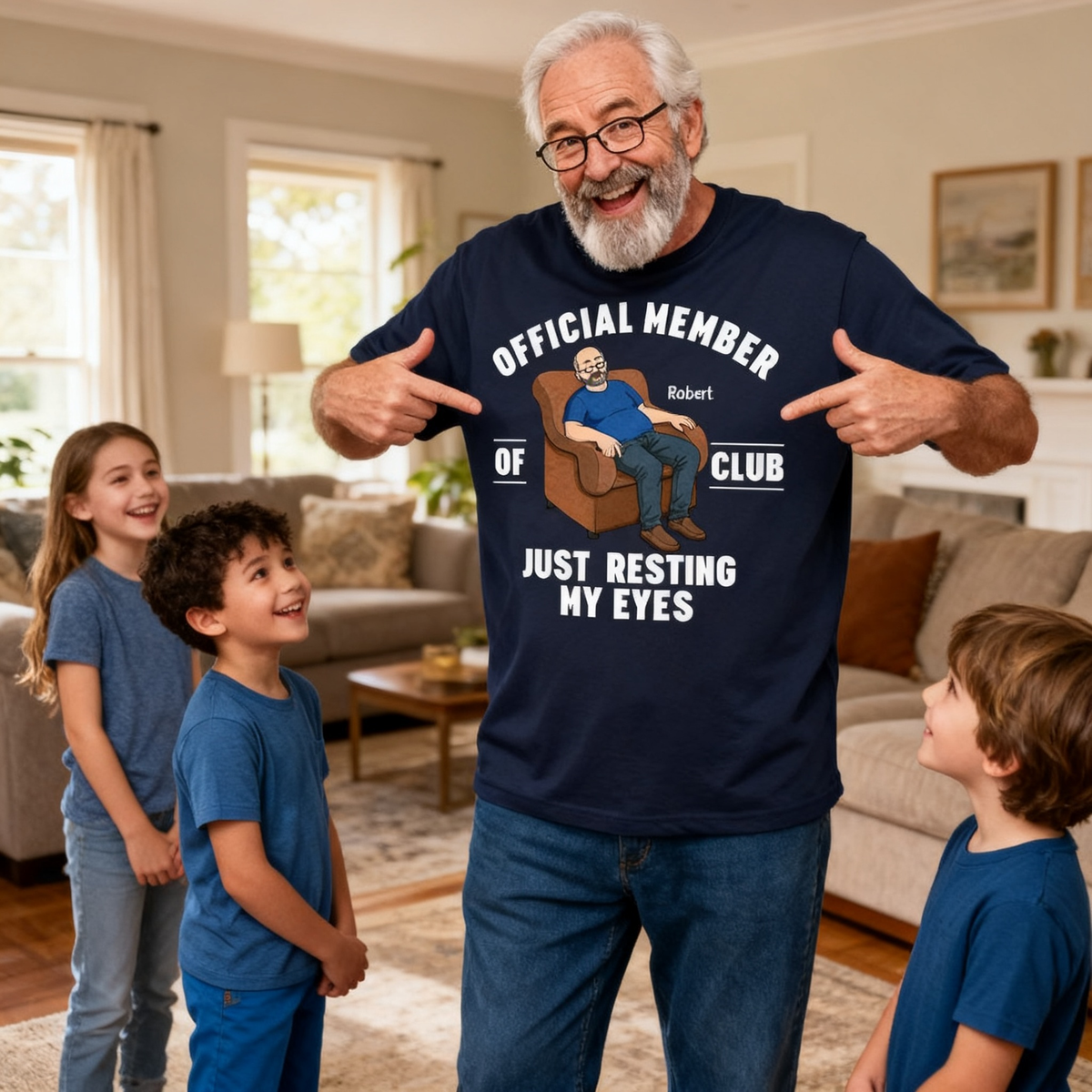 Father's Day Gifts, I'm Just Resting My Eyes - Personalized T-Shirt