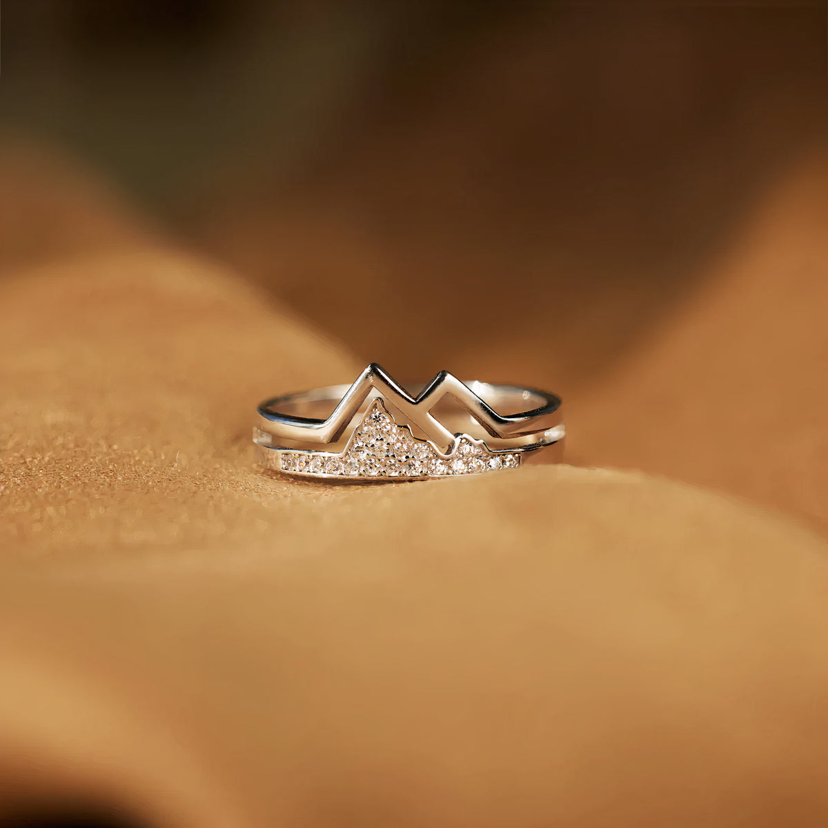 KISSFAITH-Mountain ring for women - Sterling Silver Ring