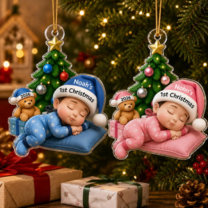 Personalized Baby First Christmas Acrylic Ornament