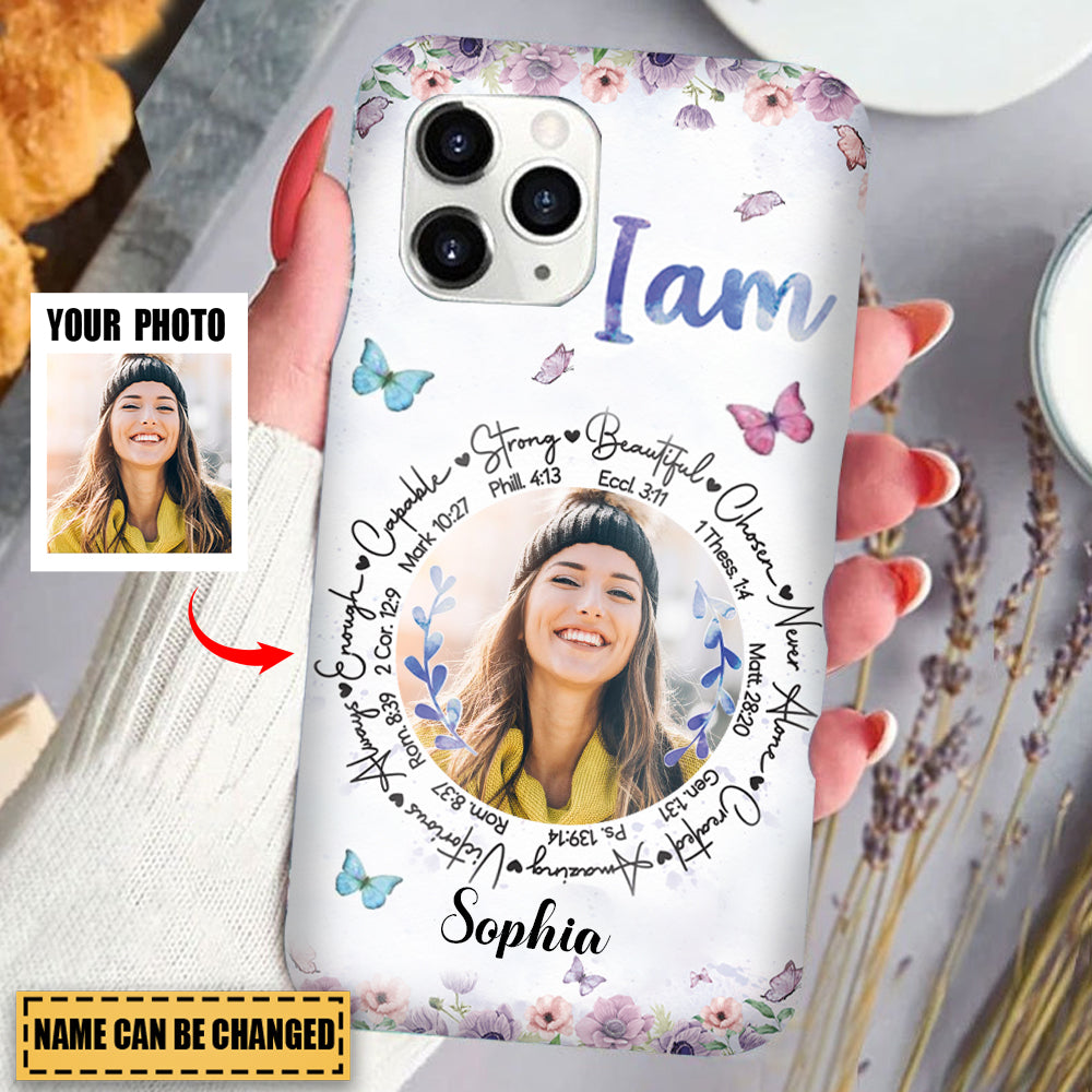 I Am Strong Beautiful Chosen Flowers - Personalized Phone Case